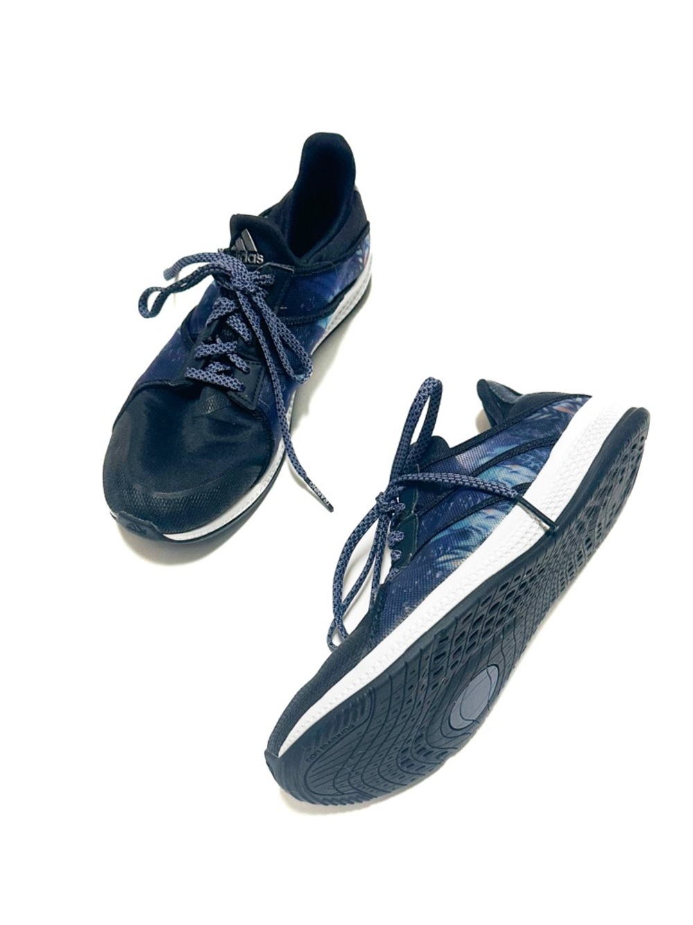 Adidas Women's Gymbreaker Bounce Training Sneakers Finish Line Black Blue Floral